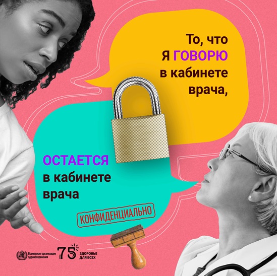 2023 Human Rights Day infographic confidentiality in Russian