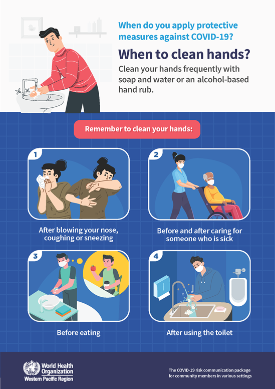 When to clean your hands
